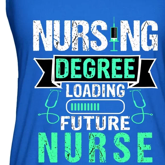 Nursing Degree Loading Future Nurse Profession Gift Ladies Essential Flowy Tank