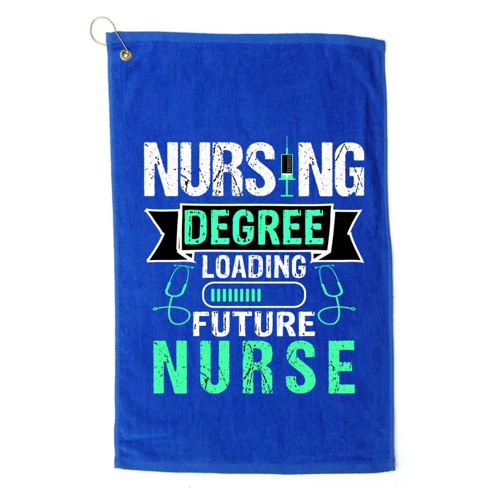 Nursing Degree Loading Future Nurse Profession Gift Platinum Collection Golf Towel