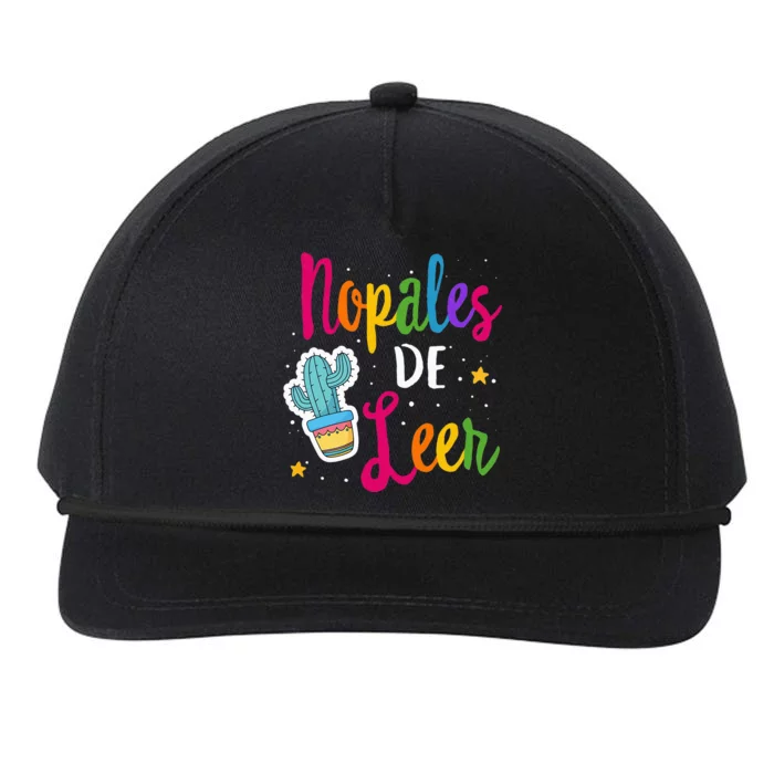 Nopales De Leer Never Stop Reading Spanish Teacher Espanol Snapback Five-Panel Rope Hat