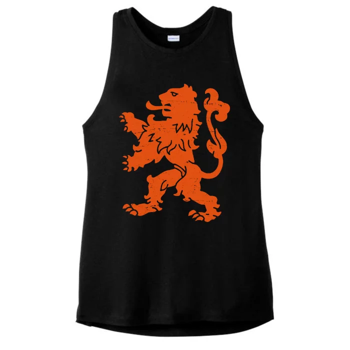 Nederland Dutch Logo Ladies Tri-Blend Wicking Tank