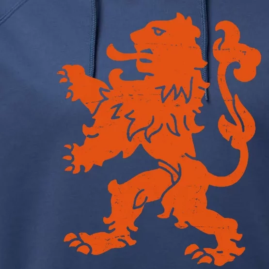 Nederland Dutch Logo Performance Fleece Hoodie