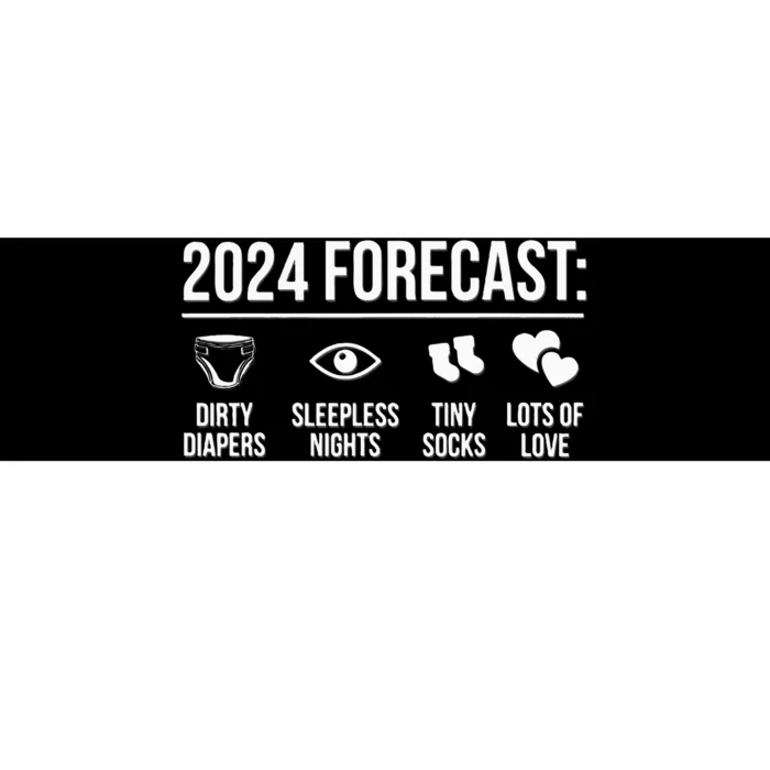 New Dad Mom 2024 Baby Arrival Forecast Exepting Bumper Sticker