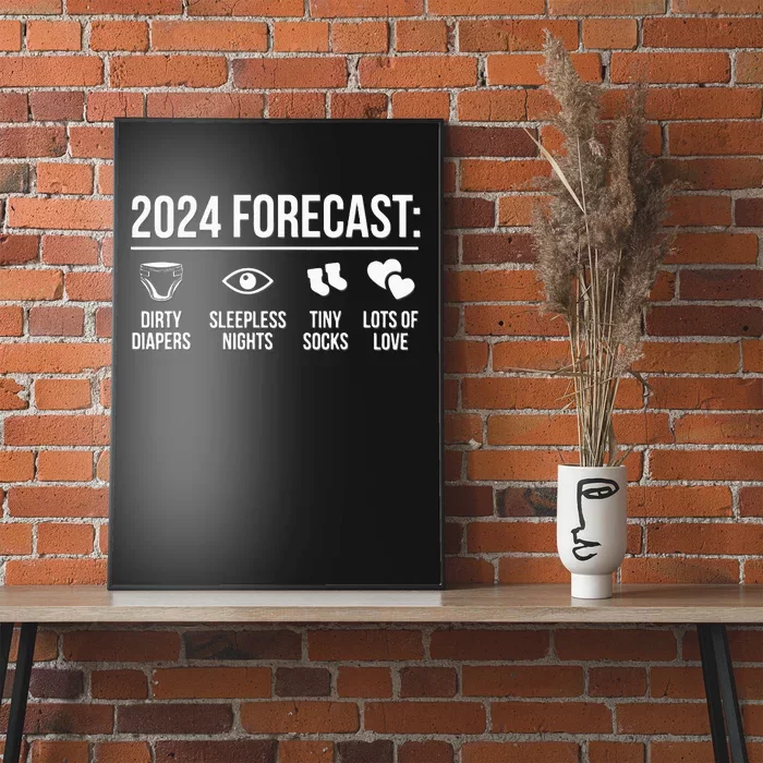 New Dad Mom 2024 Baby Arrival Forecast Exepting Poster