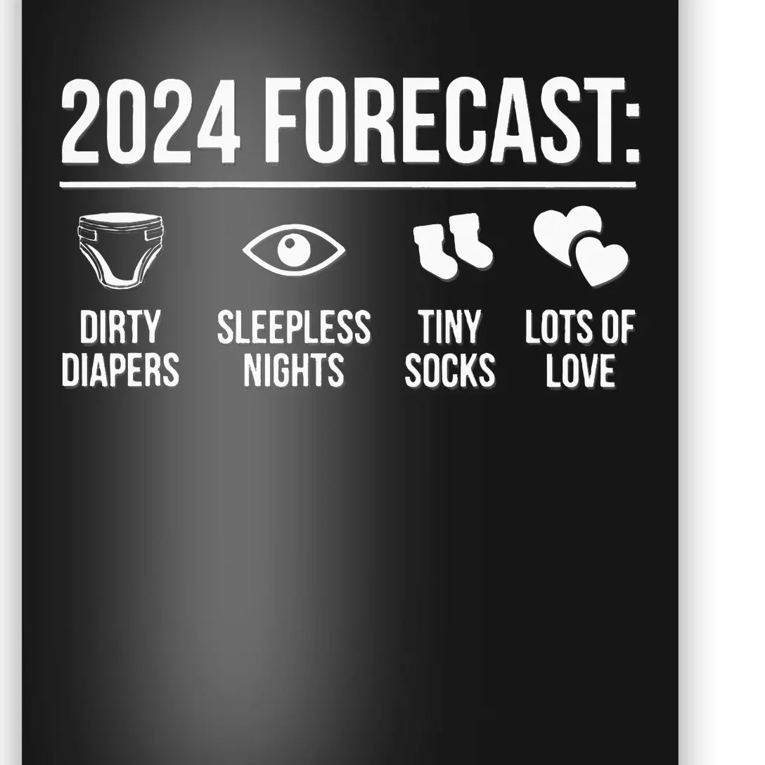 New Dad Mom 2024 Baby Arrival Forecast Exepting Poster