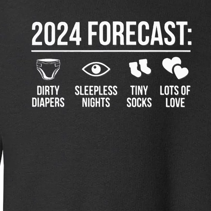 New Dad Mom 2024 Baby Arrival Forecast Exepting Toddler Sweatshirt