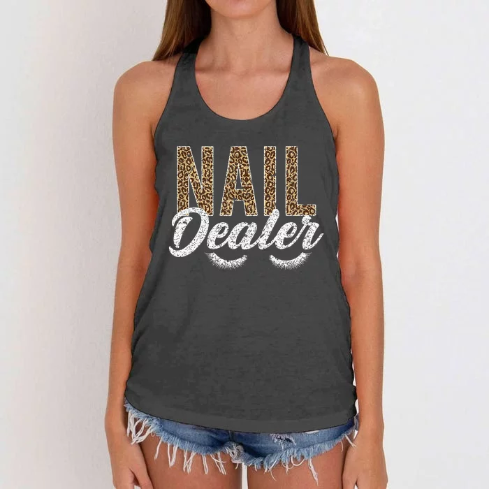 Nail Dealer Manicurist Nail Stylist Nail Artist Nail Tech Women's Knotted Racerback Tank