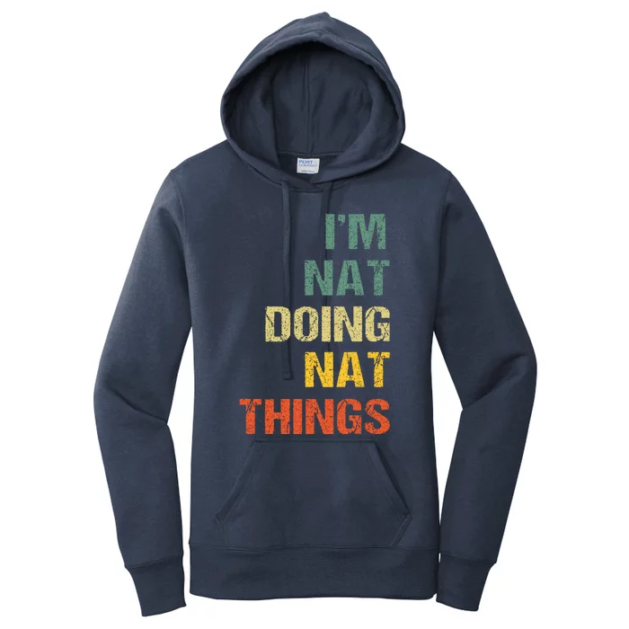 Nat Doing Nat Things Personalized Women's Pullover Hoodie