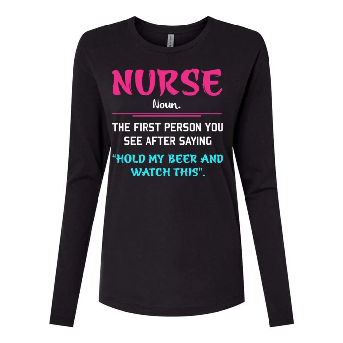 Nurse Definition Womens Cotton Relaxed Long Sleeve T-Shirt