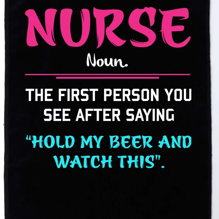 Nurse Definition Platinum Collection Golf Towel