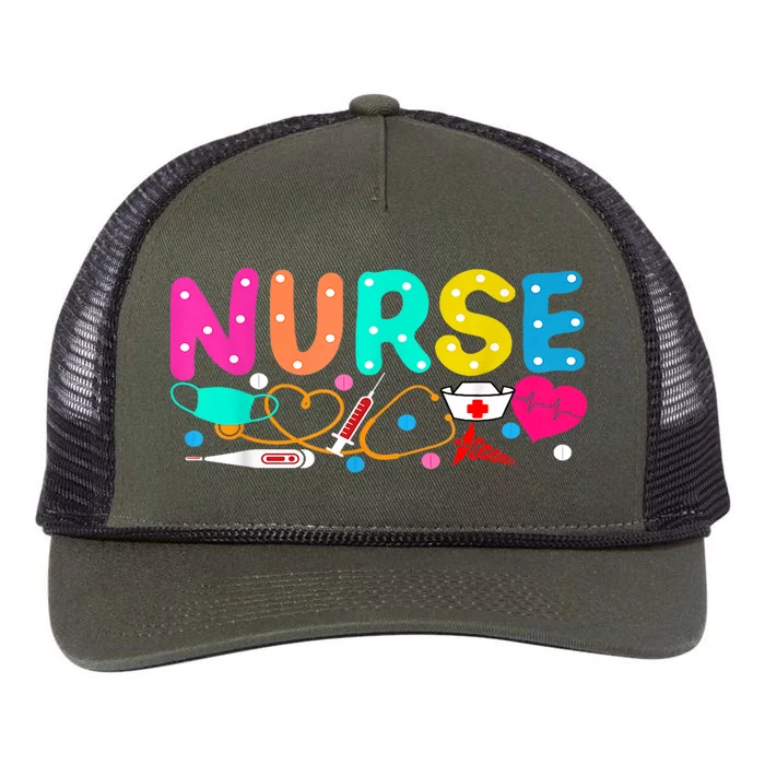 NurseS Day Nurse Life Happy National Nurses Week 2024 Great Gift Retro Rope Trucker Hat Cap