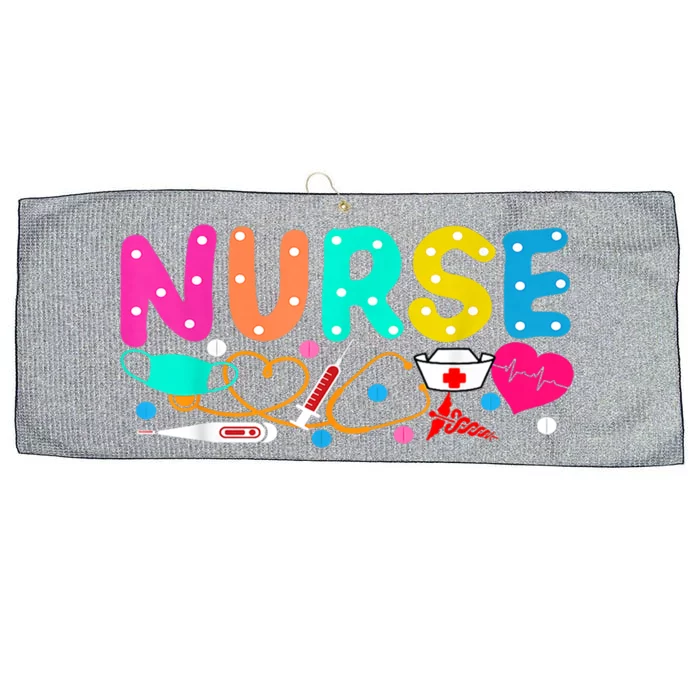 NurseS Day Nurse Life Happy National Nurses Week 2024 Great Gift Large Microfiber Waffle Golf Towel