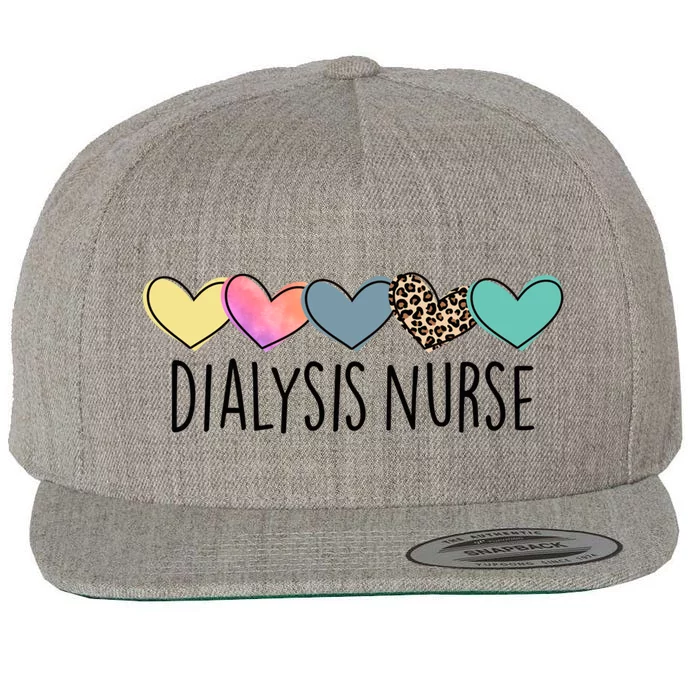 Novelty Dialysis Nurse Life Heart Nurse Life Appreciation Gift Wool Snapback Cap