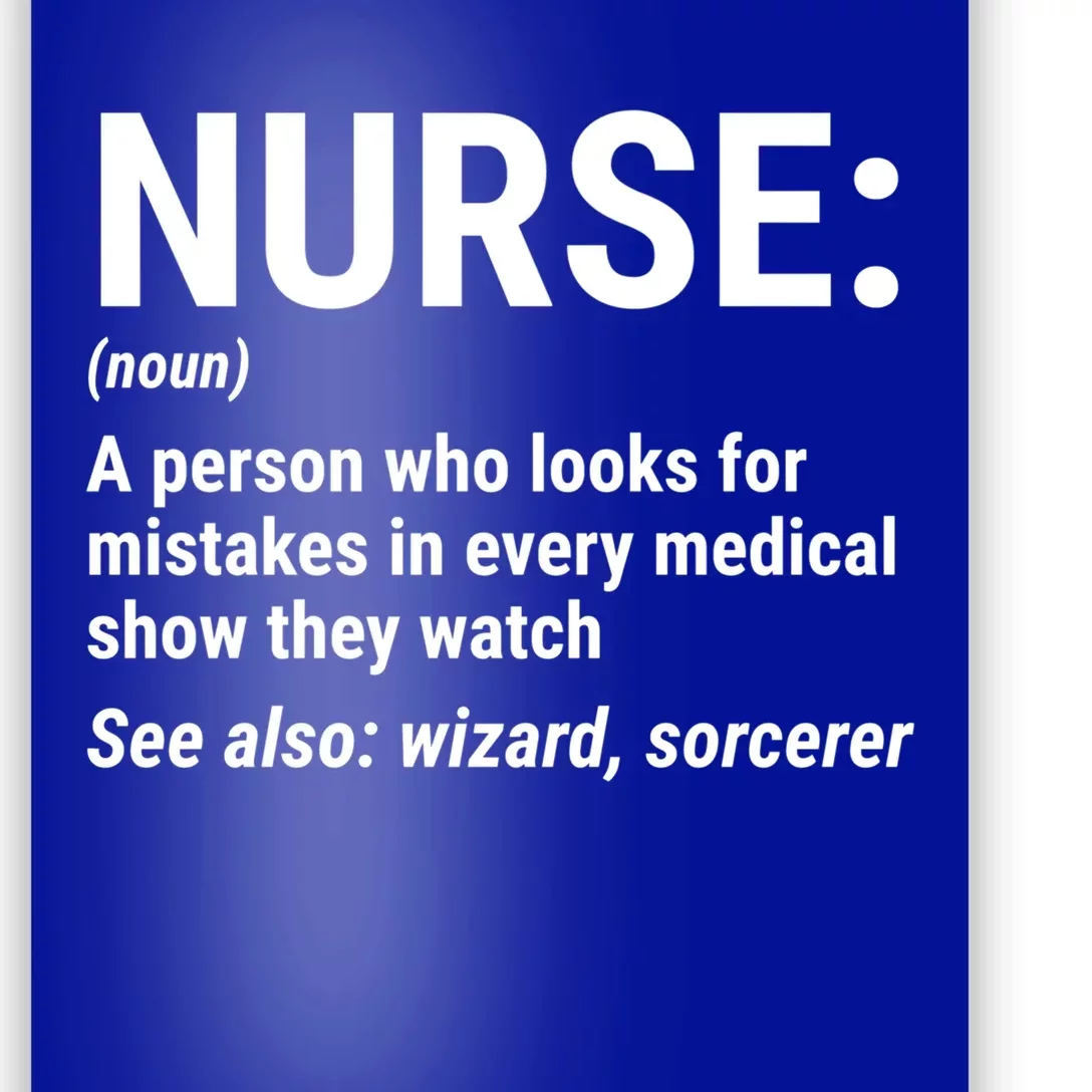 Nurse Definition Noun Funny Nursing Gift Poster