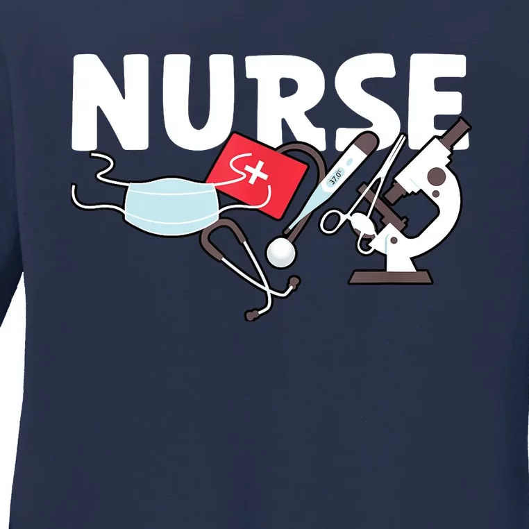 Nurse's Day Nurse Week Funny Nurse Life Awesome Cute Cool Ladies Long Sleeve Shirt