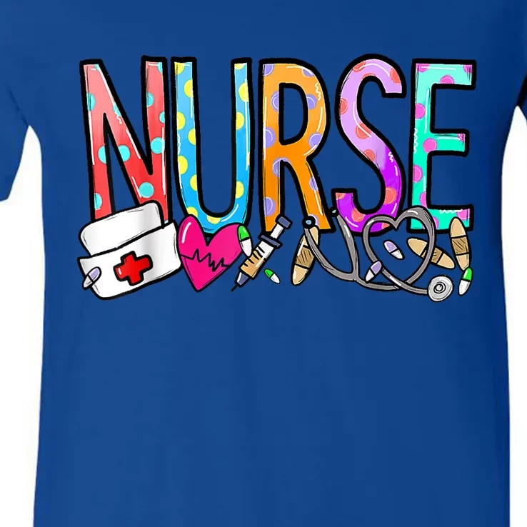 NurseS Day Nurse Life Nurse Week V-Neck T-Shirt