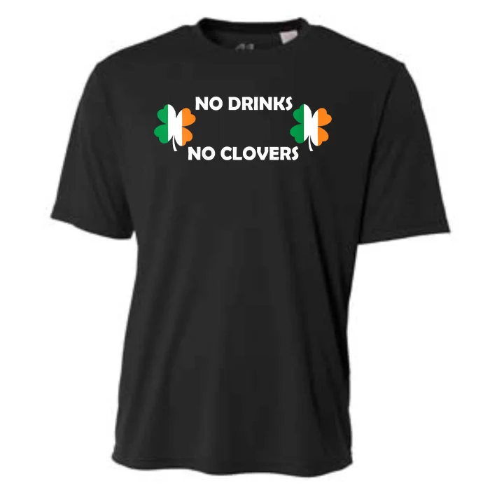 No Drinks No Clovers St Patricks Irish Busty Flirt Cooling Performance Crew T-Shirt