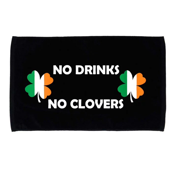 No Drinks No Clovers St Patricks Irish Busty Flirt Microfiber Hand Towel