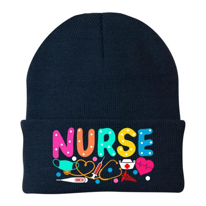 NurseS Day Nurse Life Happy National Nurses Week 2024 Gift Knit Cap Winter Beanie