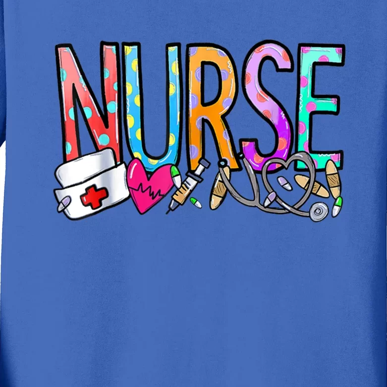 NurseS Day Nurses Week Nurse Week 2024 Great Gift Kids Long Sleeve Shirt