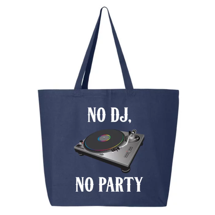 No Dj No Party Retro Vintage Dj Djane Vinyl Turntables Meaningful Gift 25L Jumbo Tote