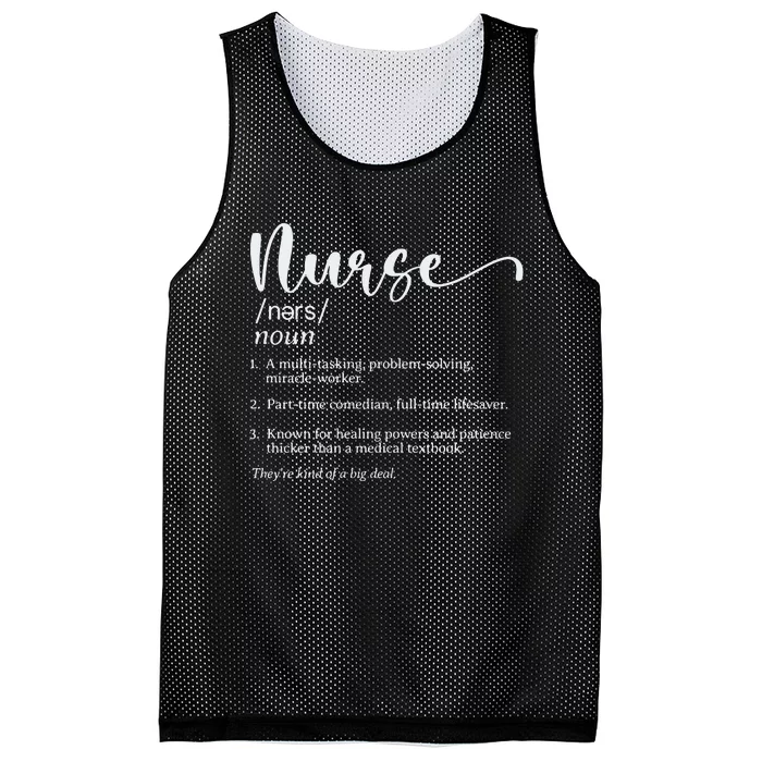 Nurse Definition Mesh Reversible Basketball Jersey Tank