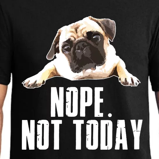 Nope Dog Not Today Pug For Men Women Mom Kids Dad Pajama Set