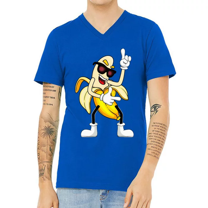 Naked Dancing Nude Banana Costume V-Neck T-Shirt