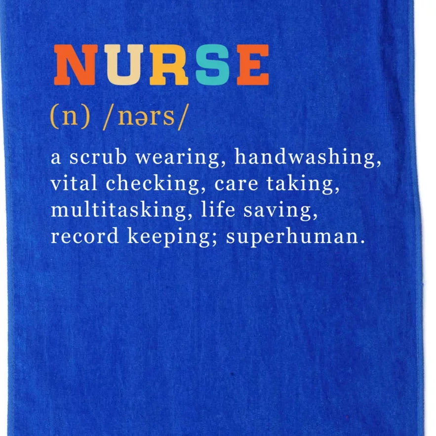 Nurse Definition Nursing School Gift Platinum Collection Golf Towel