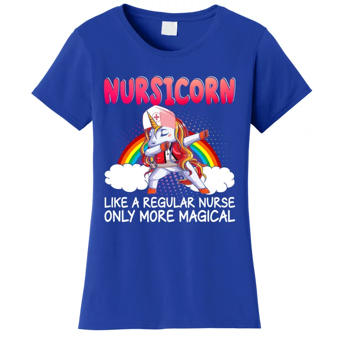 Nursicorn Definition Only More Magical Funny Nurse Unicorn Funny Gift Women's T-Shirt