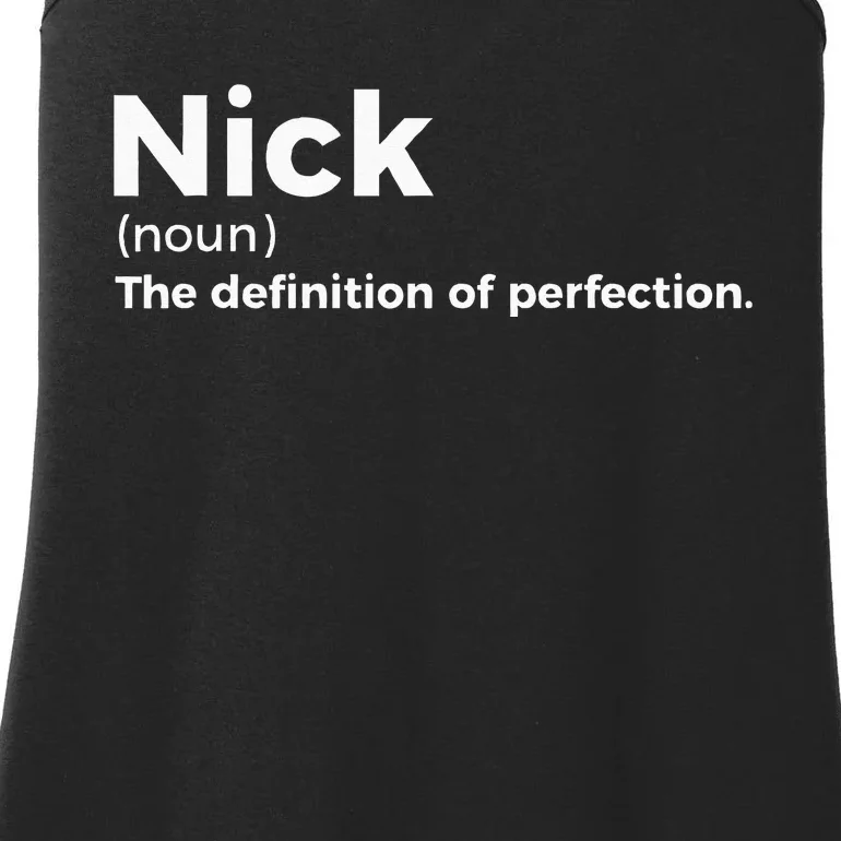 Nick Definition Of Perfection Funny Nick Ladies Essential Tank