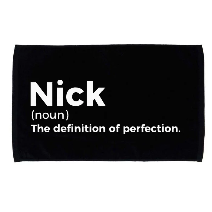 Nick Definition Of Perfection Funny Nick Microfiber Hand Towel