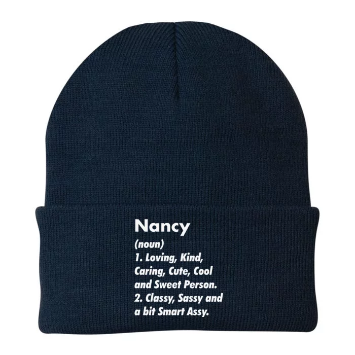 Nancy Definition Personalized Funny Birthday Gift Idea Knit Cap Winter Beanie