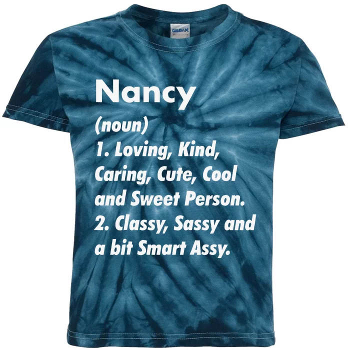 Nancy Definition Personalized Funny Birthday Gift Idea Kids Tie-Dye T-Shirt