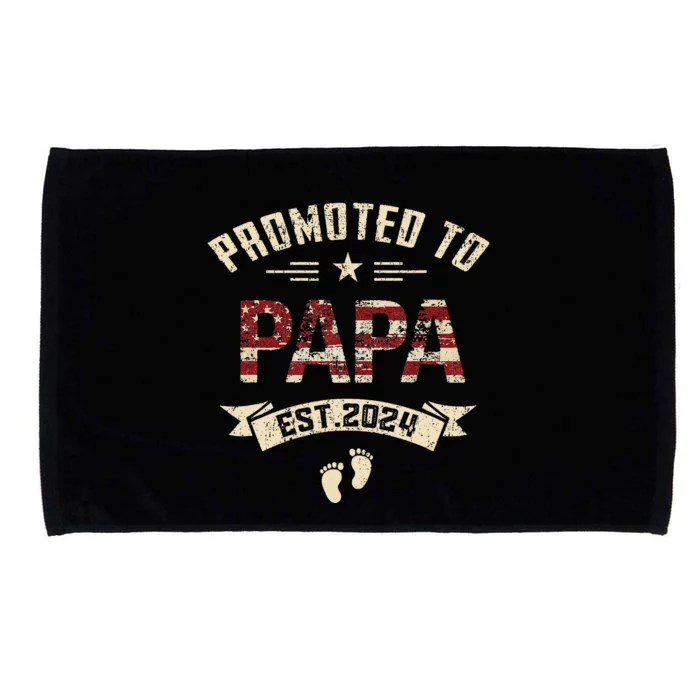 New Dad Promoted to Papa est.2024 Microfiber Hand Towel