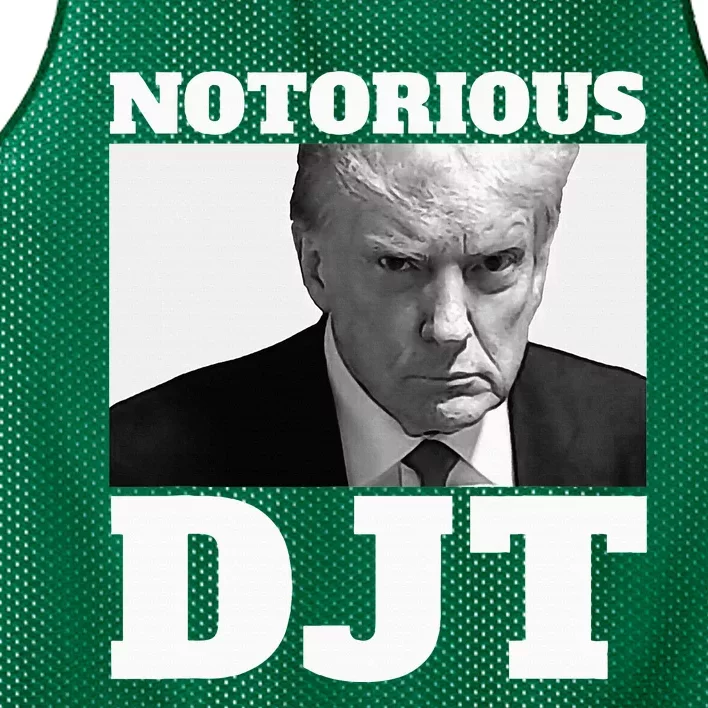 Notorious Djt President Trump 2024 Trump Mugshot Mesh Reversible Basketball Jersey Tank