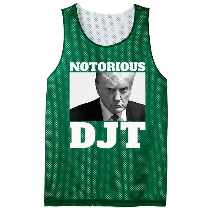 Notorious Djt President Trump 2024 Trump Mugshot Mesh Reversible Basketball Jersey Tank