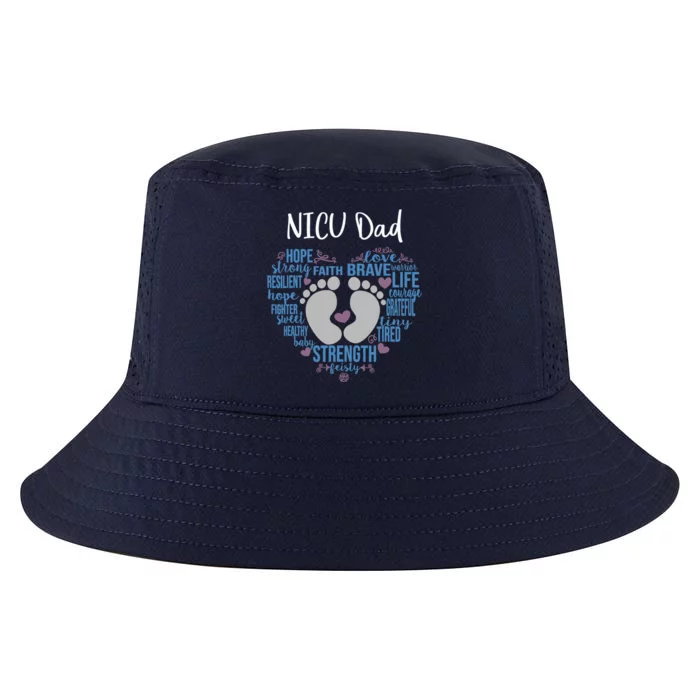 "NICU Dad" Preemie or NICU Daddy Boy Girl - Blue Cool Comfort Performance Bucket Hat