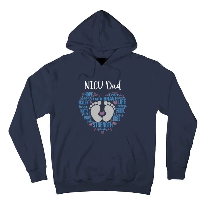 "NICU Dad" Preemie or NICU Daddy Boy Girl - Blue Tall Hoodie