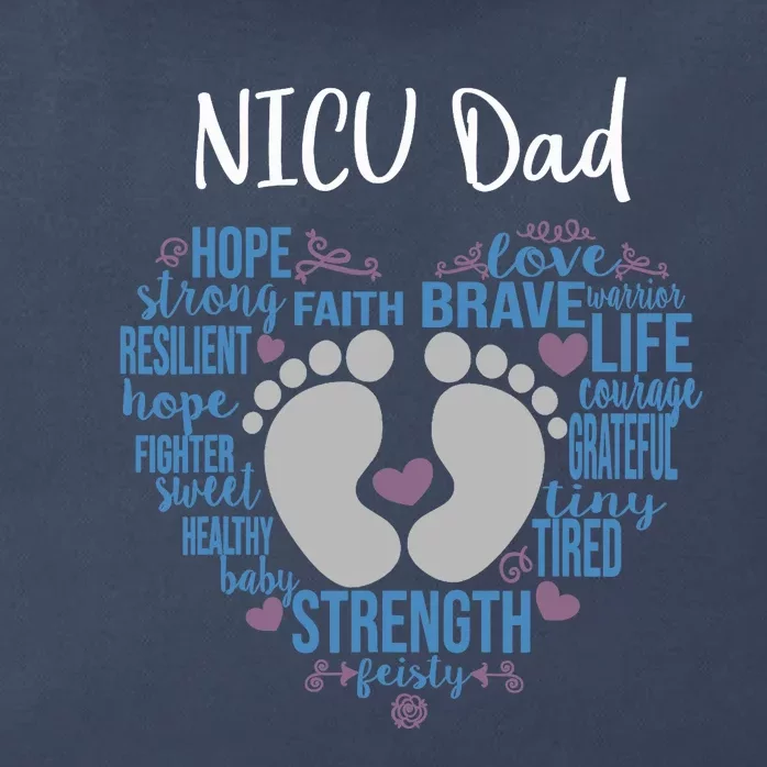 "NICU Dad" Preemie or NICU Daddy Boy Girl - Blue Zip Tote Bag