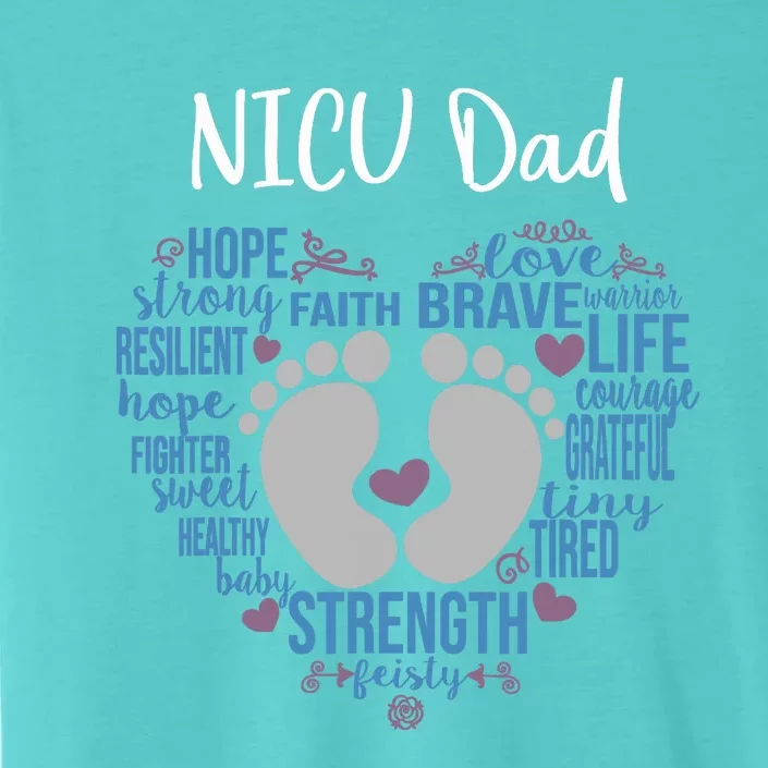 "NICU Dad" Preemie or NICU Daddy Boy Girl - Blue ChromaSoft Performance T-Shirt