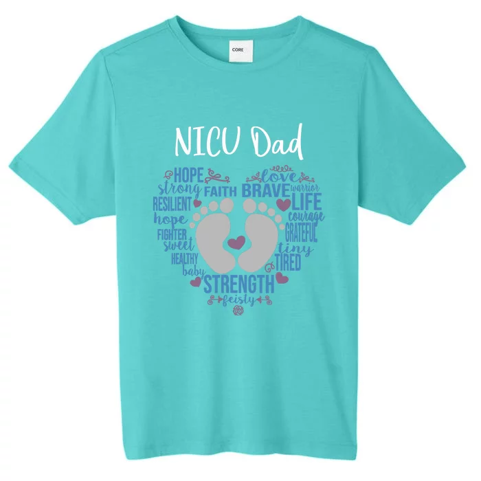 "NICU Dad" Preemie or NICU Daddy Boy Girl - Blue ChromaSoft Performance T-Shirt