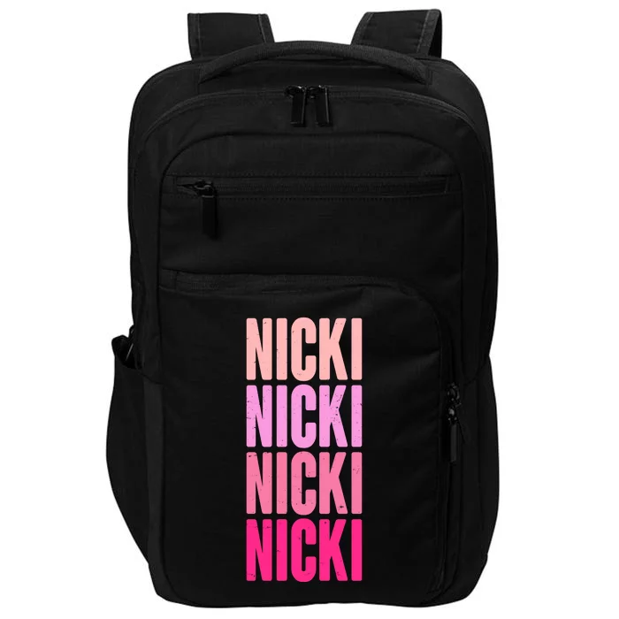 Nicki Distressed Pink Design Impact Tech Backpack