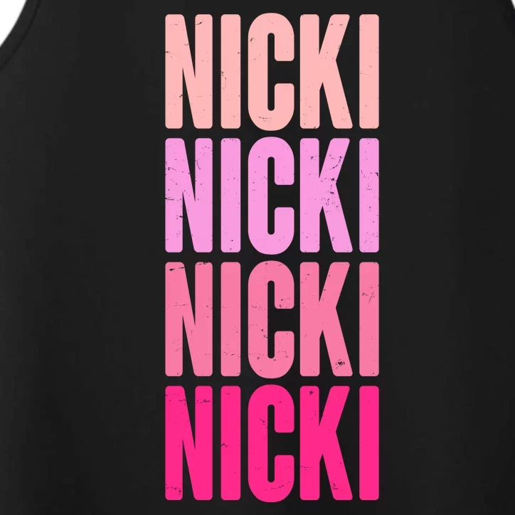 Nicki Distressed Pink Design Performance Tank