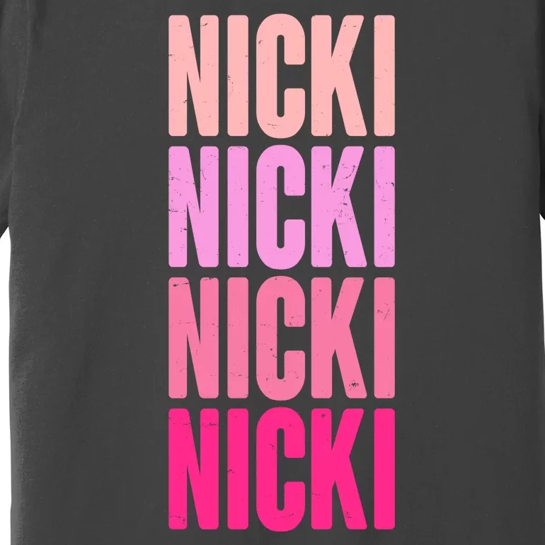 Nicki Distressed Pink Design Premium T-Shirt