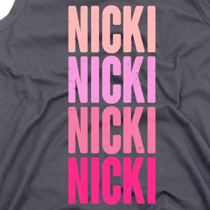 Nicki Distressed Pink Design Tank Top