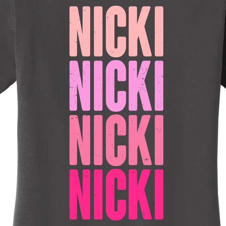 Nicki Distressed Pink Design Women's T-Shirt