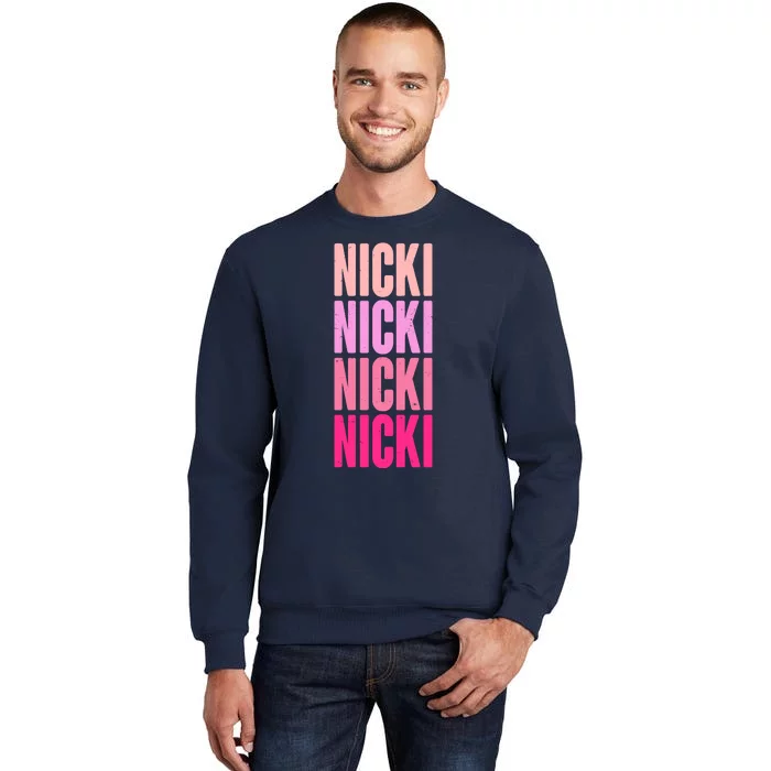 Nicki Distressed Pink Design Sweatshirt