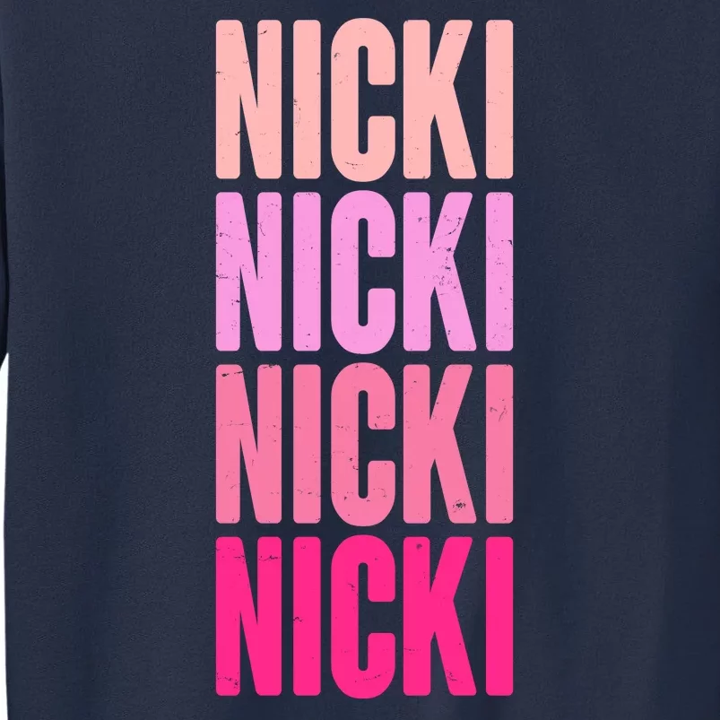 Nicki Distressed Pink Design Sweatshirt