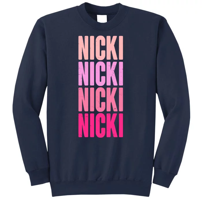 Nicki Distressed Pink Design Sweatshirt