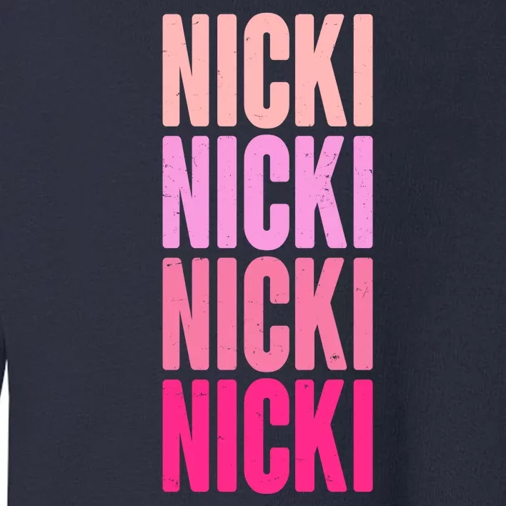 Nicki Distressed Pink Design Toddler Sweatshirt